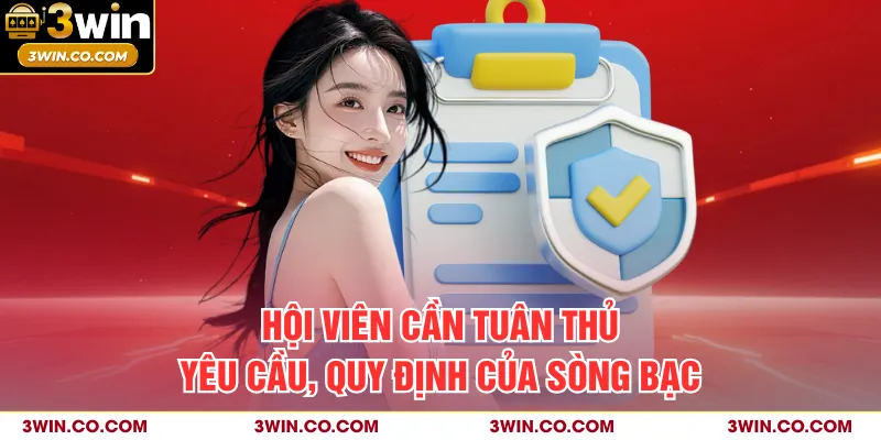 Hội viên cần tuân thủ yêu cầu, quy định của sòng bạc